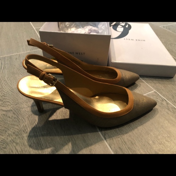 Nine West Enthusiato in gold/natural size 8.5 - Picture 4 of 7